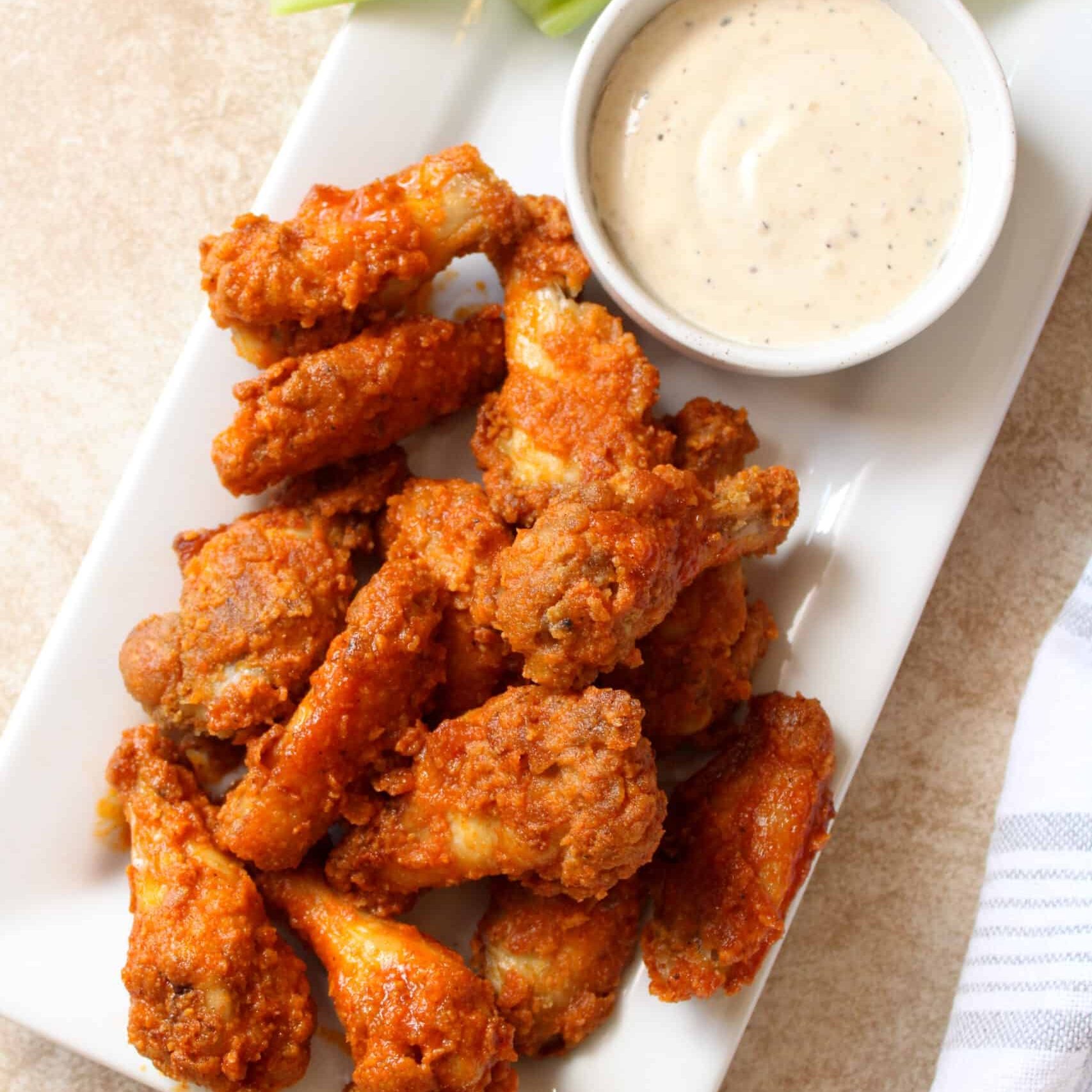 Waffle Fries 8 Wings.