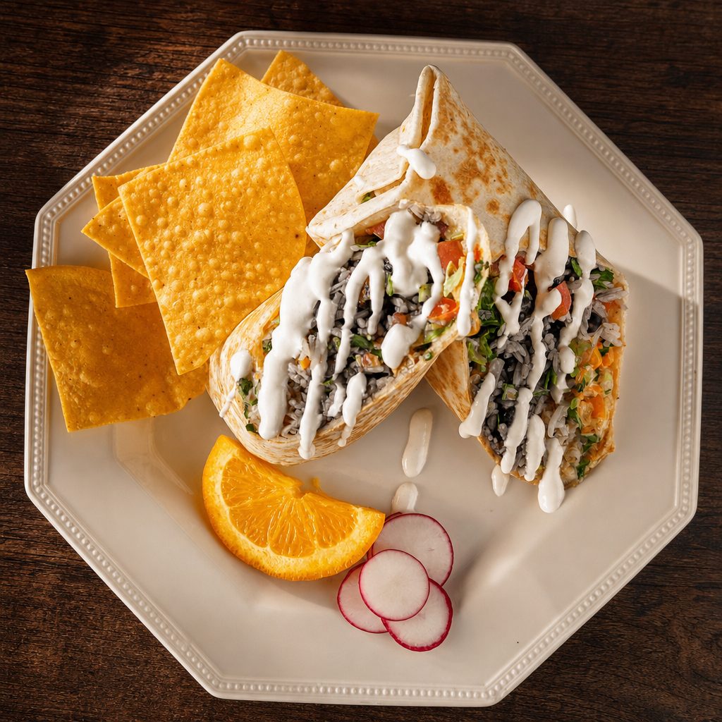 Cajun Shrimp Burrito.