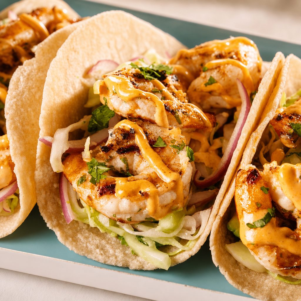 3.Grilled Shrimp Tacos.