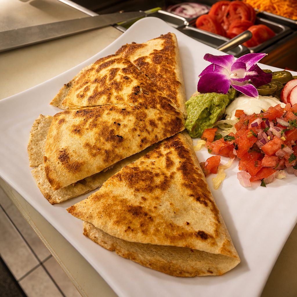 Chicken Teriyaki Quesadilla.