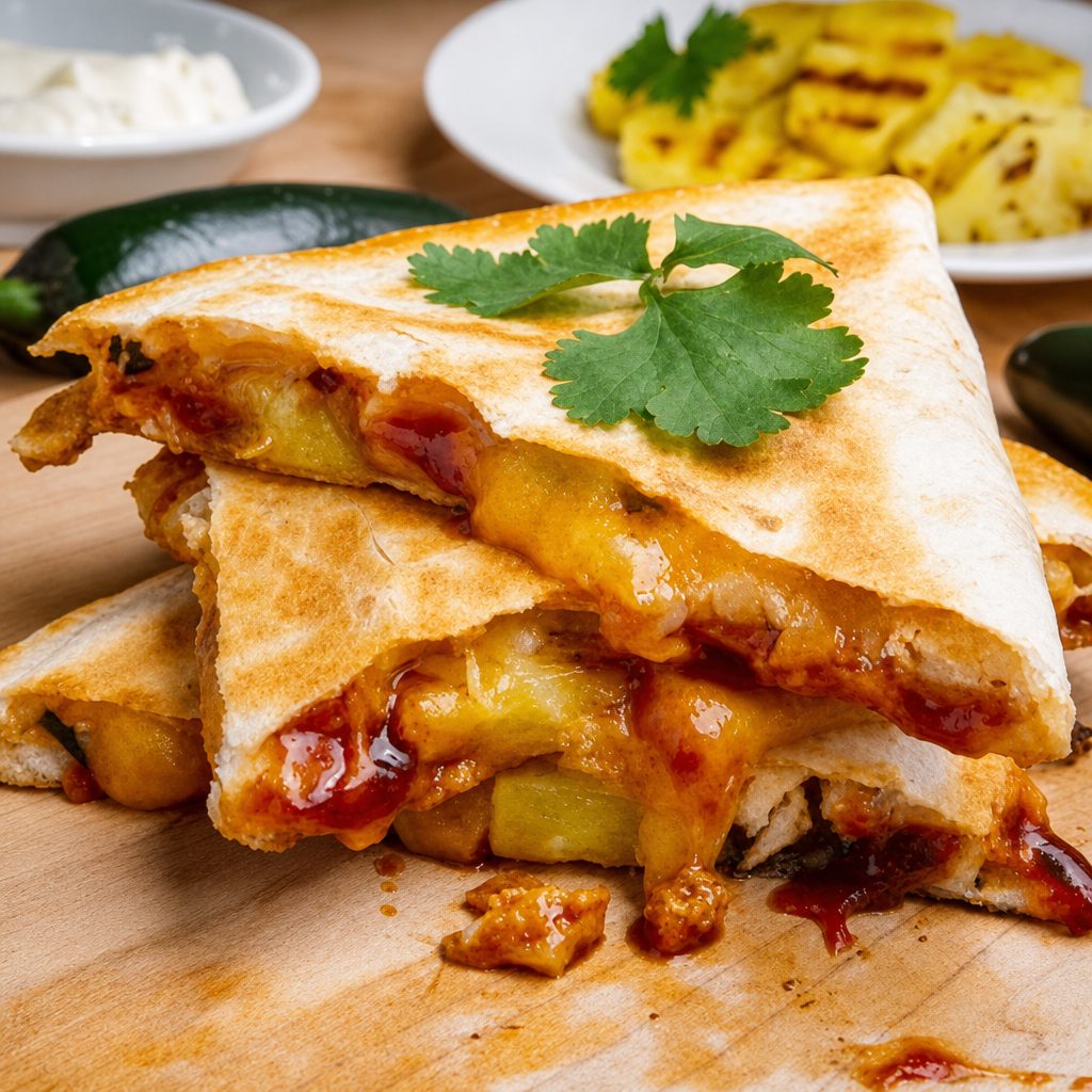 Barbecue Chicken Quesadilla.