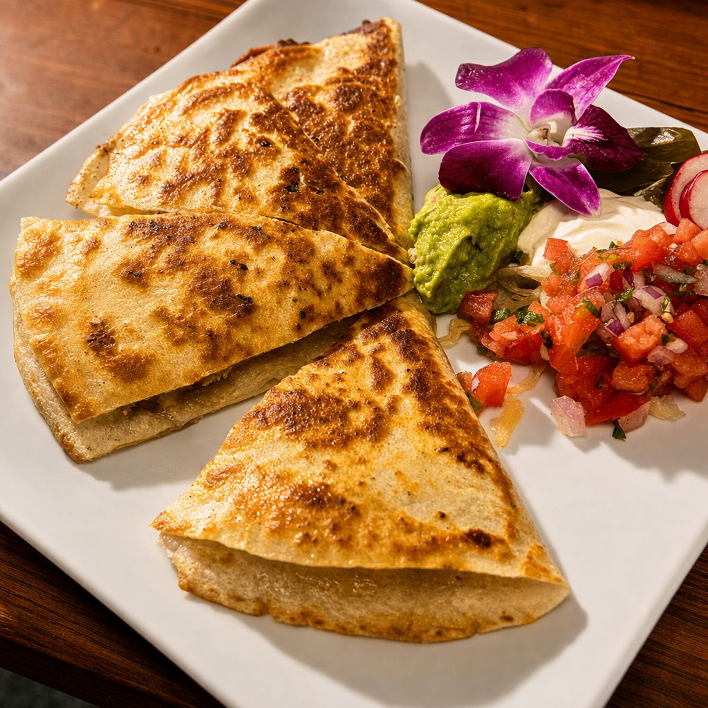 Chicken quesadilla.